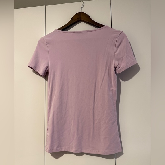 SIMONS Lilac Square Neck T-Shirt - Picture 4 of 5